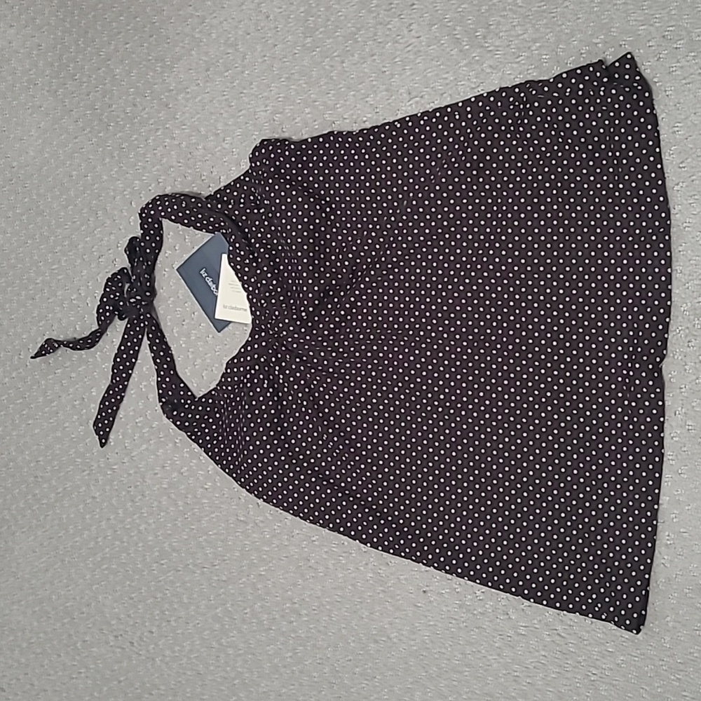 Brown poke a dot halter